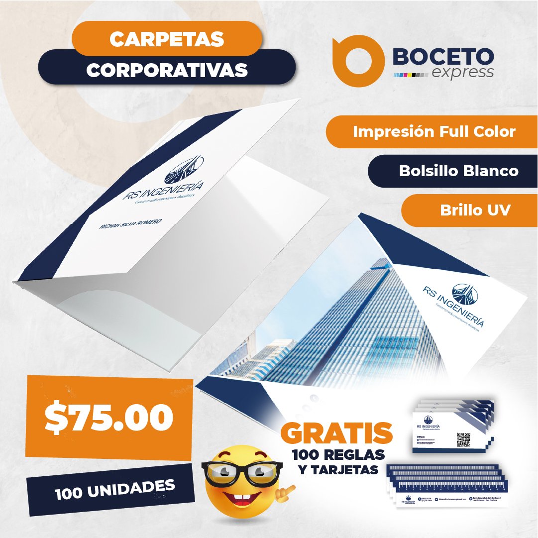 Carpetas 100 unidades