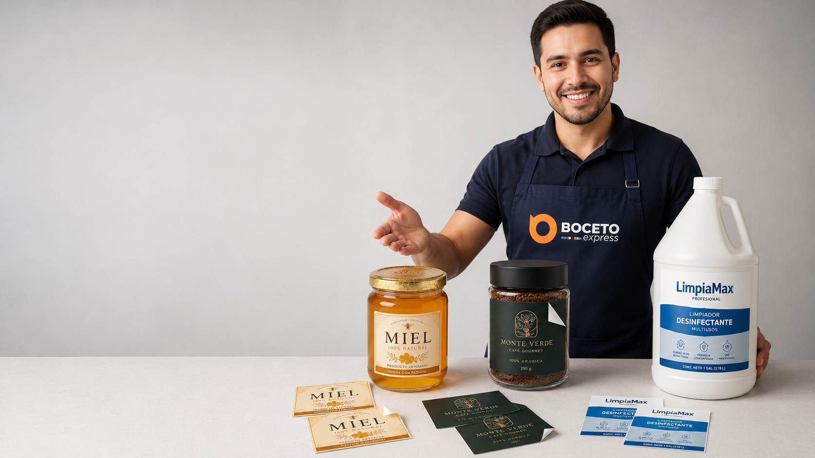 Adhesivos personalizados Boceto Express