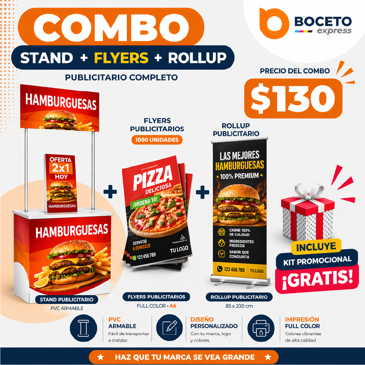 Combo Stand + Flyers + Rollup