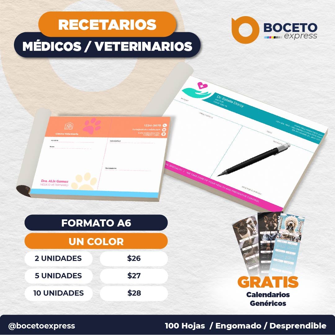 Recetarios A4 Un Color