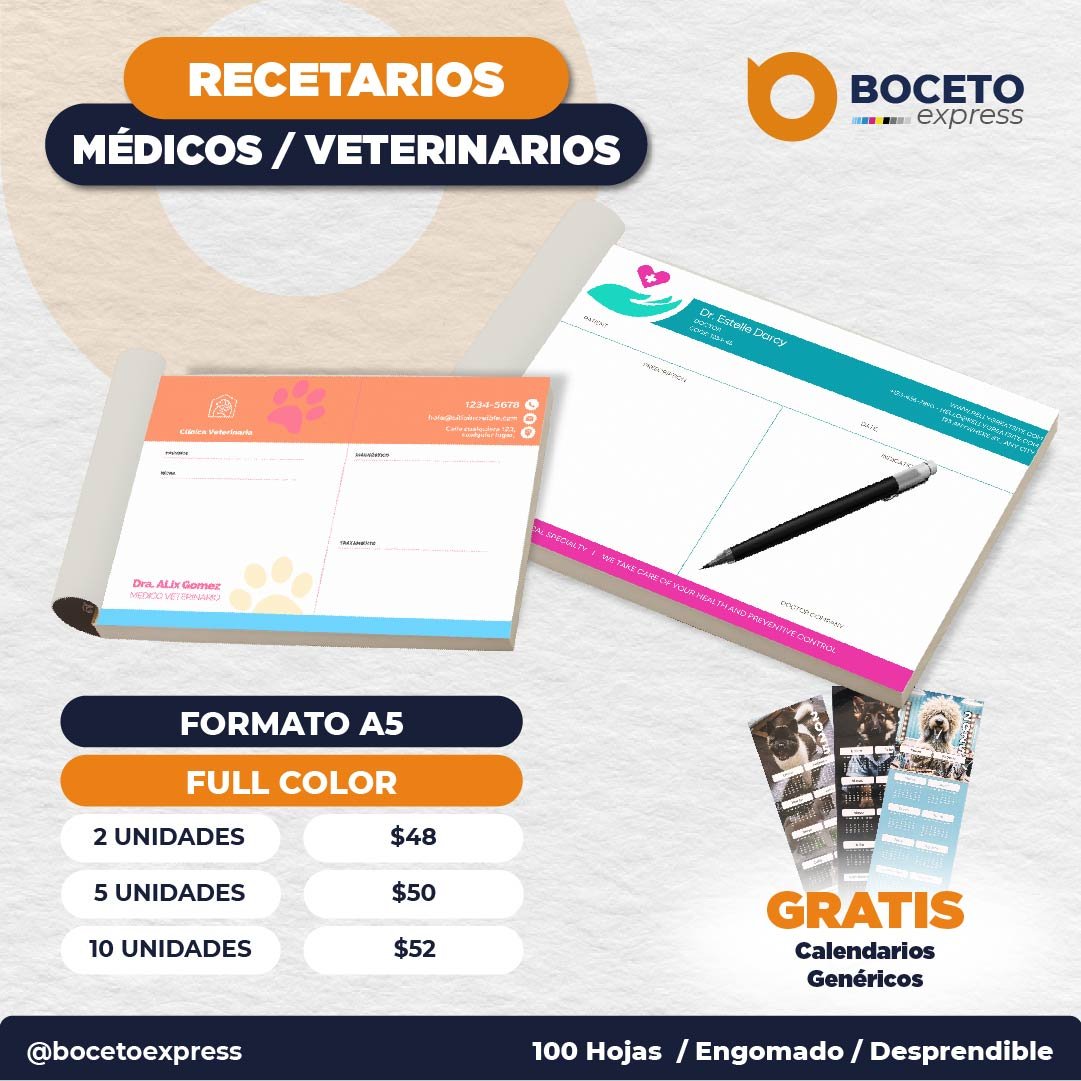Recetarios A6 Full Color